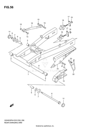 Rear Swinging Arm Schematic