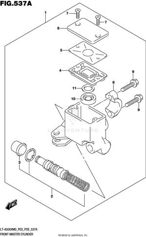 Front Master Cylinder Schematic