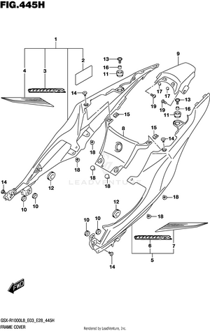 Frame Cover (gsx-r1000rzl8 E33) Schematic