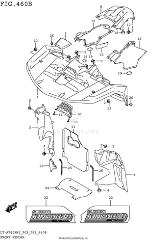 Front Fender (lt-a750xm2 P28) Schematic