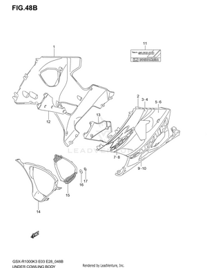 Under Cowling (gsx-r1000zk4 E3,e33) Schematic
