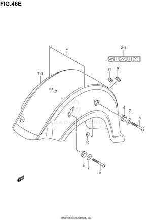 Rear Fender (model K5) Schematic