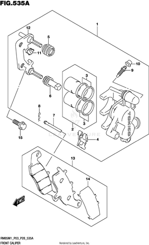 Front Caliper Schematic