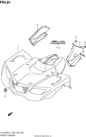 Front Fender (lt-a400fl4 P33) Schematic