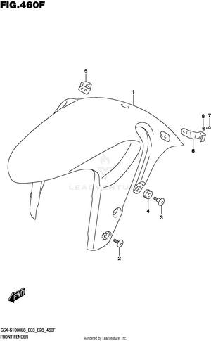 Front Fender (gsx-s1000zl8 E33) Schematic