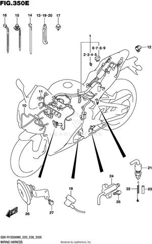 Wiring Harness (gsx-r1000ra,gsx-r1000rza:e03,e28) Schematic
