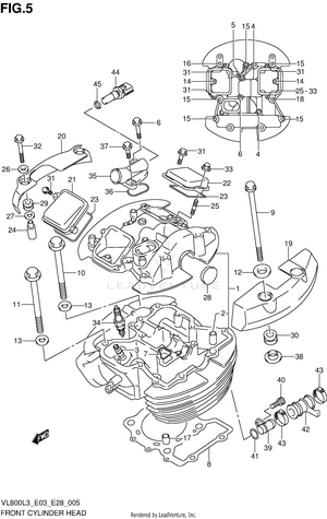 Front Cylinder Head (vl800cl3 E03) Schematic