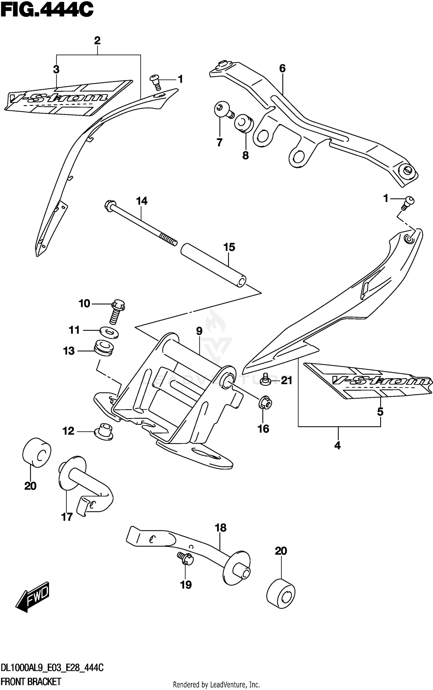FRONT BRACKET (DL1000XAL9 E33)