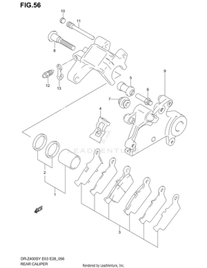 Rear Caliper Schematic