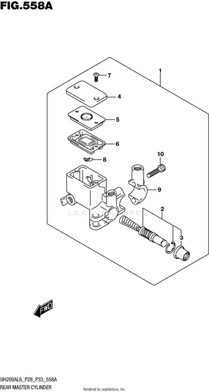 Rear Master Cylinder Schematic