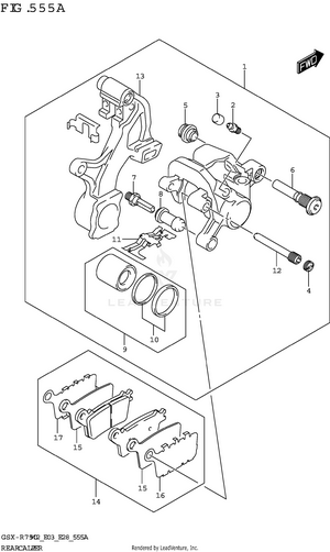 Rear Caliper Schematic