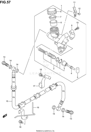 Clutch Master Cylinder (sv1000sk3/sk4/sk5) Schematic
