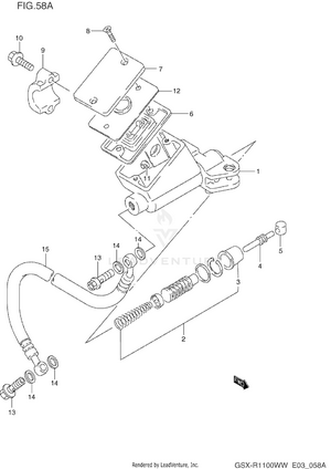Clutch Master Cylinder (model S/t/v/w) Schematic