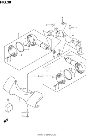 Turnsignal Front Lamp (model K1/k2/k3) Schematic