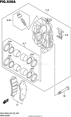 Front Caliper Schematic