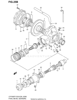Final Bevel Gear (rear)(model K1/k2) Schematic
