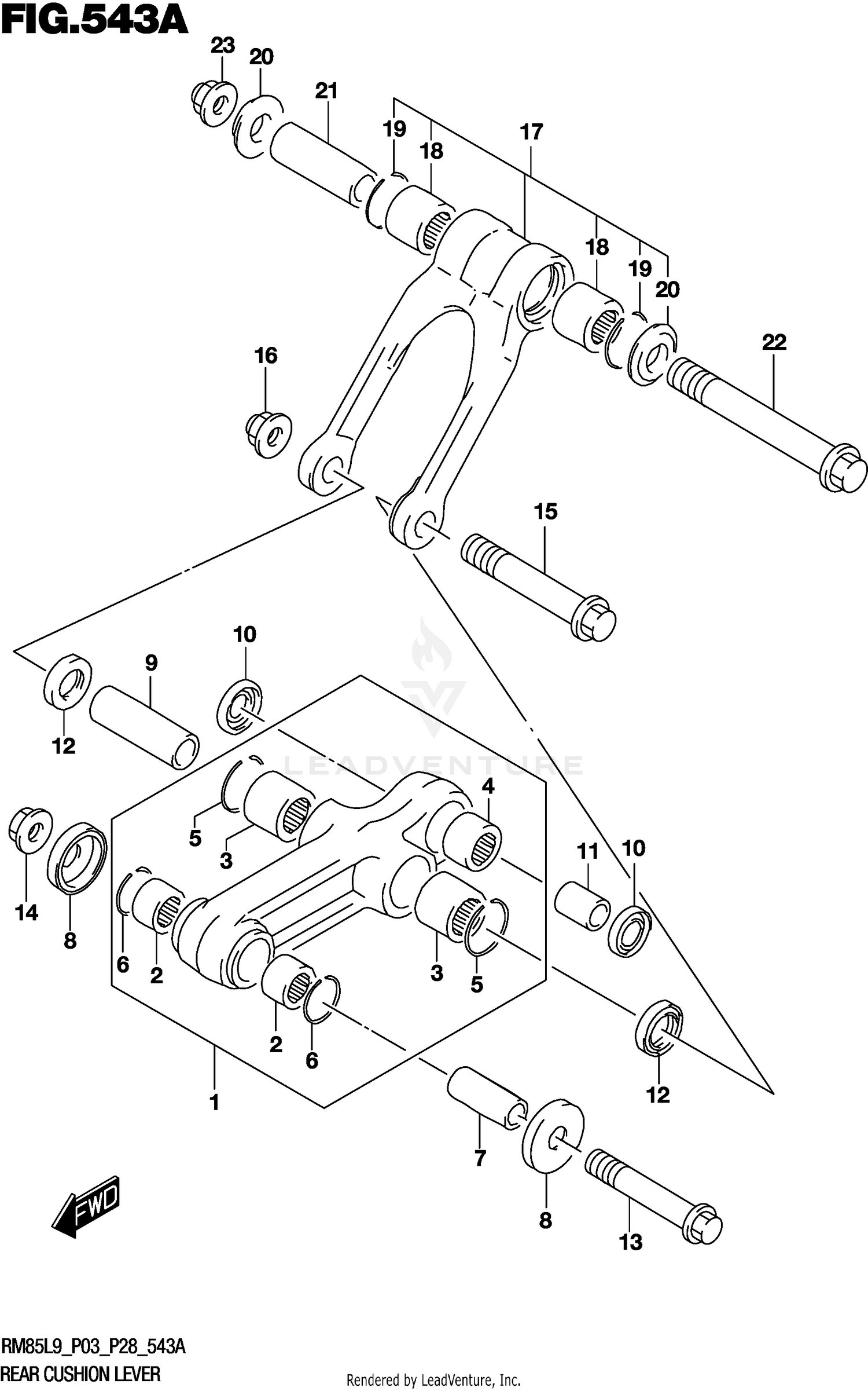 REAR CUSHION LEVER