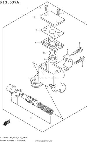 Front Master Cylinder Schematic