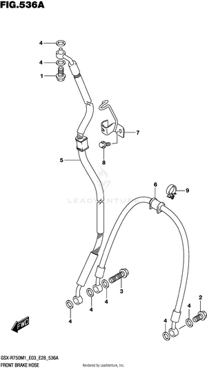 Front Brake Hose Schematic