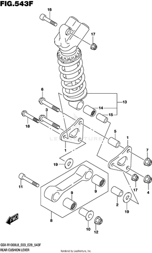 Rear Cushion Lever (gsx-r1000rzl8 E03) Schematic
