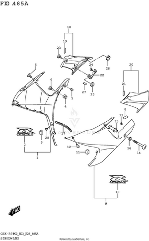 Side Cowling (gsx-r750) Schematic