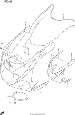 Cowling Body (model V) Schematic