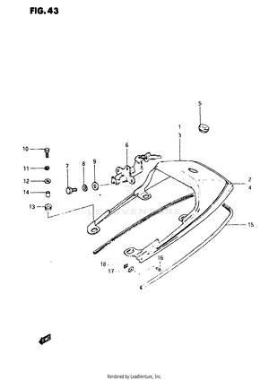 Seat Tail Cover (model X) Schematic