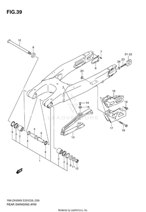 Rear Swinging Arm Schematic