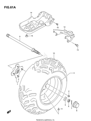 Left Rear Wheel (model K6/k7) Schematic
