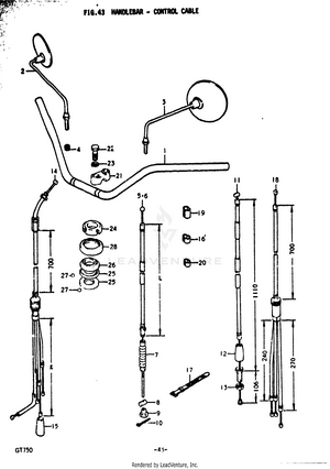 Handlebar - Control Cable Schematic