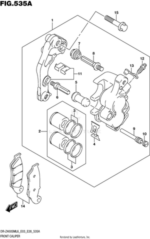Front Caliper Schematic