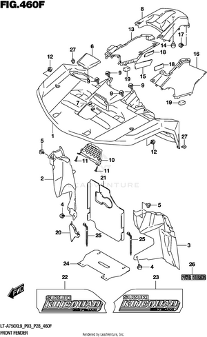 Front Fender (lt-a750xpl9 P33) Schematic