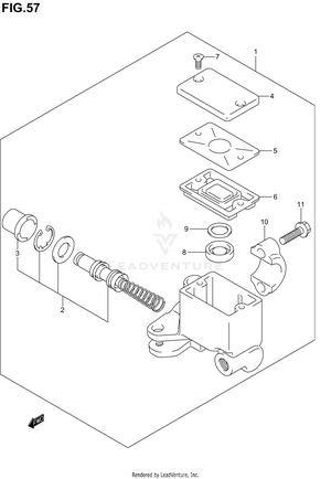 Front Master Cylinder Schematic