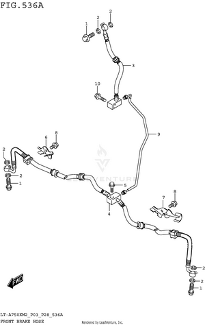 Front Brake Hose Schematic