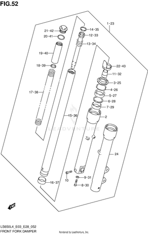 Front Fork Damper Schematic