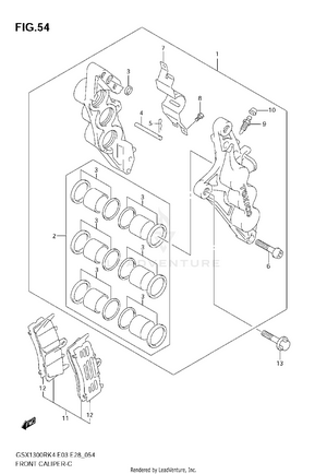 Front Caliper Schematic