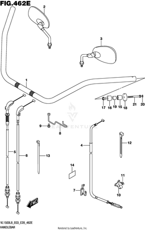 Handlebar (vl1500tl8 E03) Schematic