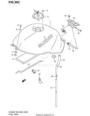 Fuel Tank (modle K2) Schematic