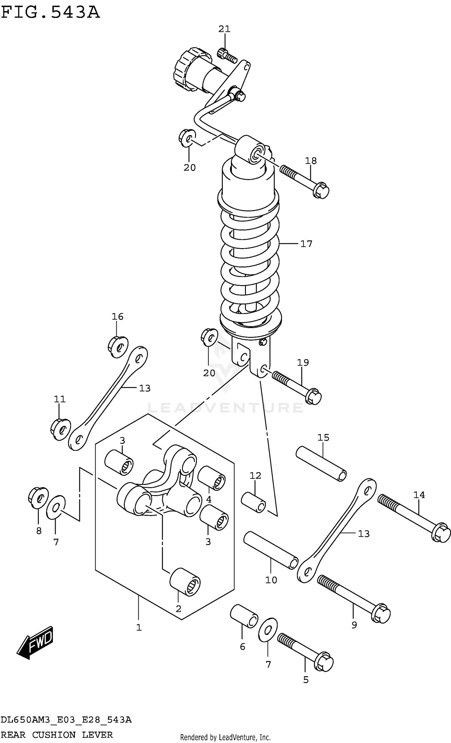 REAR CUSHION LEVER