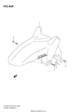 Front Fender (model K8) Schematic