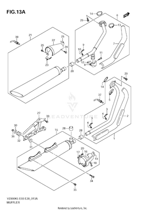 Muffler (model K9) Schematic