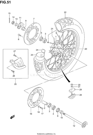 Rear Wheel (model K1/k2/k3/k4) Schematic
