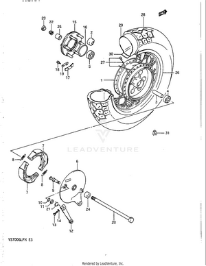 Rear Wheel (vs700glfh/glph) Schematic