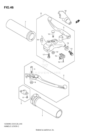 Handle Lever (model K5/k6) Schematic