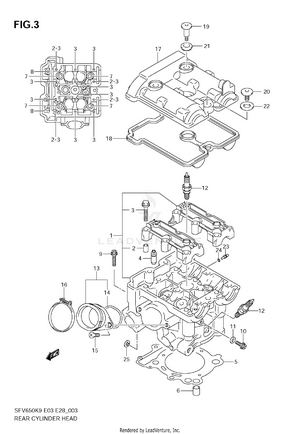 Rear Cylinder Head Schematic