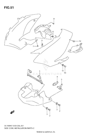 Side Cowl Installation Parts Schematic