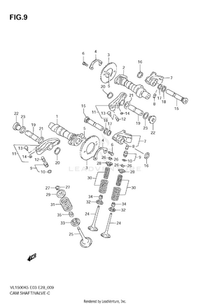 Camshaft/valve Schematic