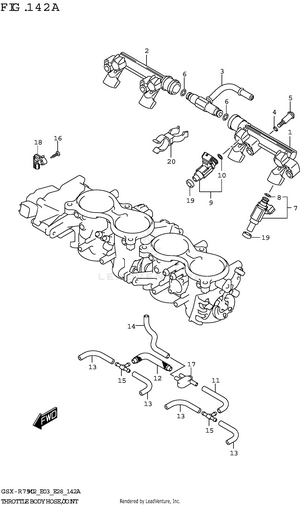 Throttle Body Hose/joint (e03,e28) Schematic
