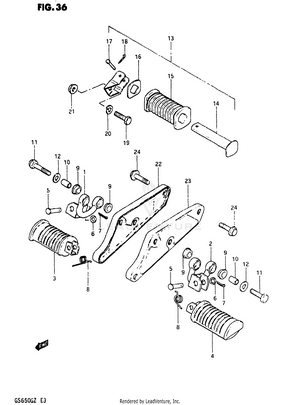 Footrest (model X) Schematic