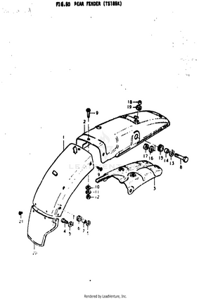 Rear Fender (ts185k) Schematic
